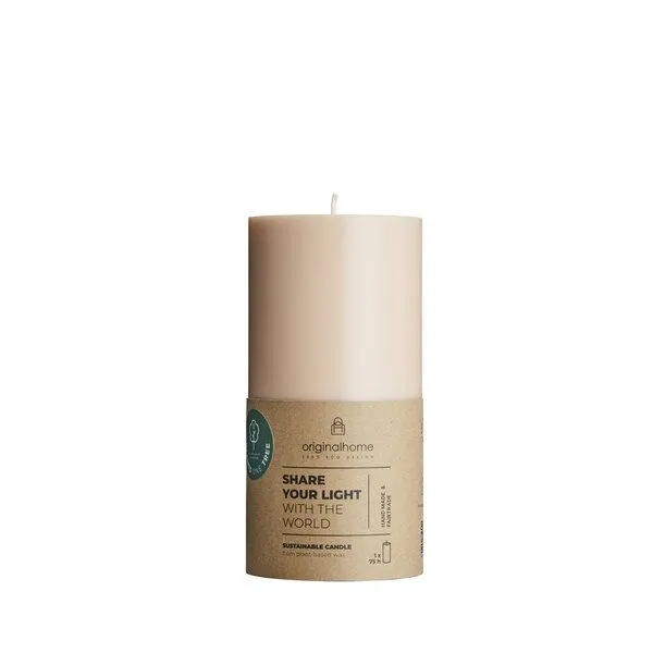 Originalhome Originalhome Geruchsneutrale Stumpenkerze Kleine – vegan & fair., Rosa(peach), – Produktbild 1 von 4