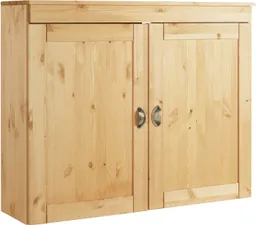 Home affaire Hängeschrank Oslo 100 cm breit, massiver Kiefer, 2 Türen, Metallgriffe, Landhaus-Optik – Produktbild 1 von 1