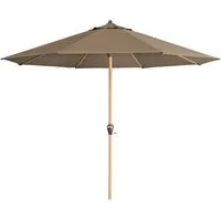 Doppler doppler Sonnenschirm "Alu Wood Ultra" Ø 350 cm, Esche hell, greige – Produktbild 1 von 1