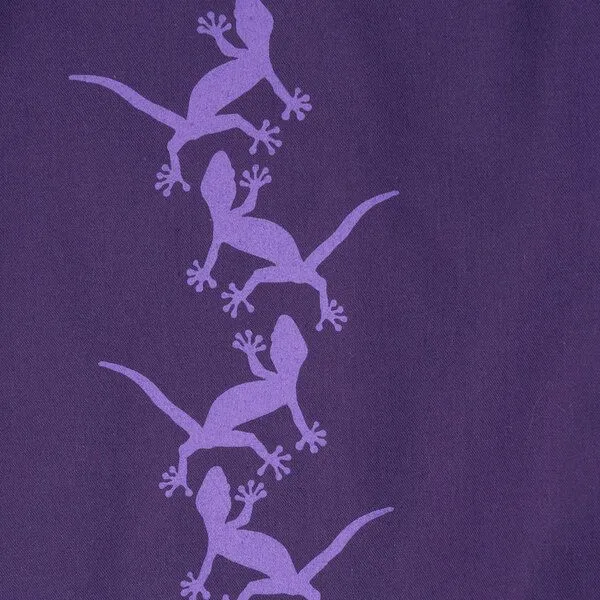 HANDGEDRUCKT HANDGEDRUCKT "Geckos" Shopper aus Baumwolle kbA, Lila, – Produktbild 2 von 2