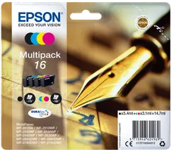Epson Epson Tintenpatronen T1626/ 16 schwarz, cyan, magenta, gelb, 4er-Set – Produktbild 1 von 1