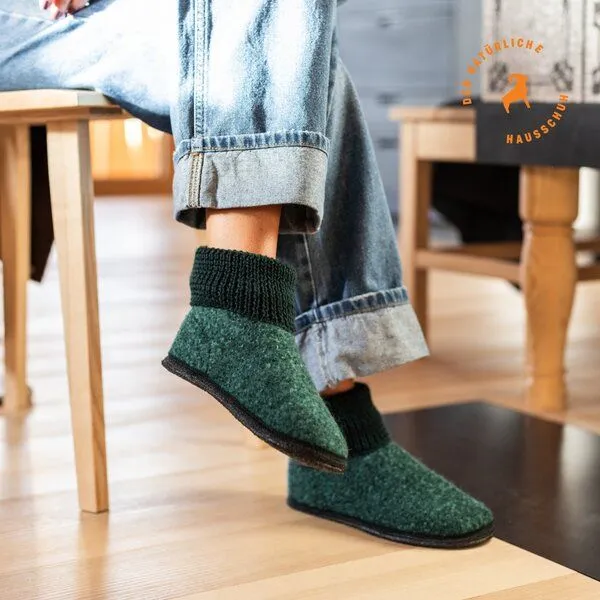 Gottstein Gottstein Hüttenschuhe Wool Venture High, Grün, – Produktbild 2 von 4