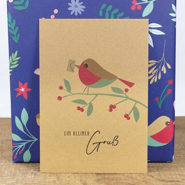 Bow & Hummingbird Bow & Hummingbird Postkarte Ein kleiner Gruß, wahlweise mit Briefumschlag – Produktbild 2 von 6
