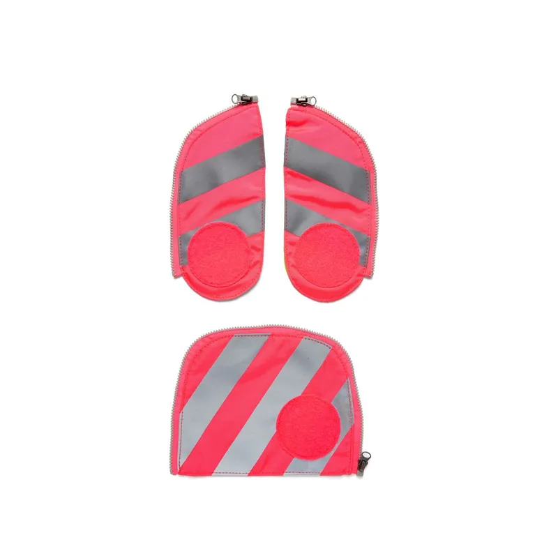Ergobag Ergobag Schulzubehör Fluo-Zip Set mit Reflektorstreifen, 3-tlg. ab 2019 Pink, Pink, – Produktbild 1 von 1