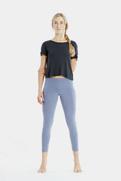 YOIQI YOIQI Yoga Leggings aus Bio-Baumwolle 7/8 Länge, Blue granit(blau), – Produktbild 1 von 2