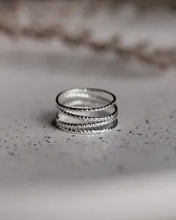 lille mus lille mus Ring 'Loop Glitzer' 925 – Produktbild 1 von 1