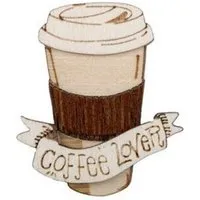 BeWooden BeWooden Holzbrosche Coffee Lover – Liebe zum Kaffee Brosche – Produktbild 1 von 1