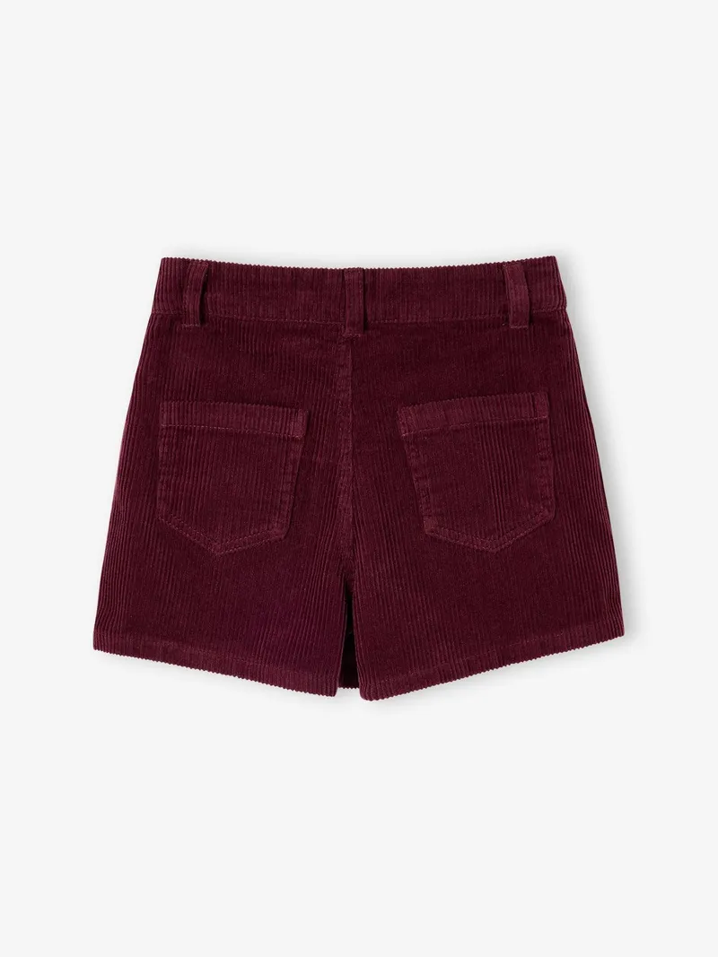 Vertbaudet Cord-Hosenrock mit Falten Mädchen, Bordeaux, – Produktbild 4 von 4