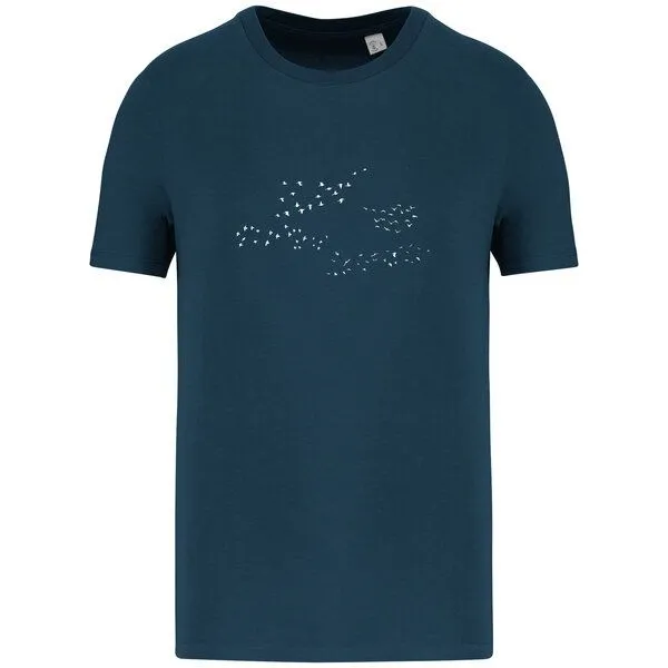 Greenspired Greenspired Basic Bio T-Shirt Skybirds Nr. 4 ( 155g/m²) XXS - 5 XL, Taubenblau, – Produktbild 1 von 1