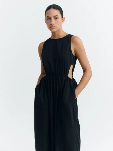 thinking mu thinking mu Kleid, Kin aus Bio-Baumwolle, Black, – Produktbild 3 von 3