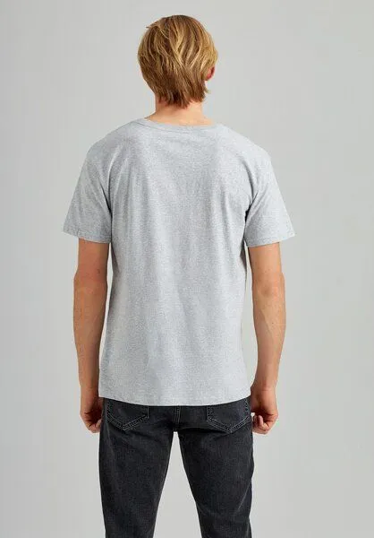 THOKKTHOKK ThokkThokk TT02 T-Shirt Herren (GOTS, vegan, Bio-Baumwolle), Grau (grey melange), – Produktbild 4 von 7