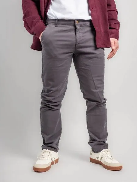 Flax and Loom Flax and Loom Regular Fit Chino, Dark grey (grau), – Produktbild 1 von 5