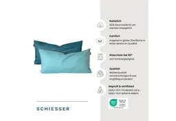 Schiesser Schiesser Kissenhüllen Doubleface aus weicher Baumwolle mit edlem Melangeeffekt in Wendeoptik, (2 Stück), OEKO-TEX® MADE IN GREEN – Produktbild 1 von 1