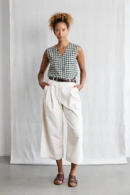 Jyoti - Fair Works Jyoti - Fair Works Bio-Baumwoll Culotte Awasi Ecru – Produktbild 1 von 1