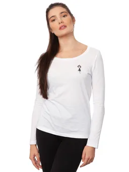 FellHerz Yogamädchen Longsleeve white - S – Produktbild 1 von 1