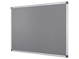 Bi-Office Bi-Office Textil-Pinnwand mit Aluminiumrahmen 120 x 90 cm grau – Produktbild 1 von 1