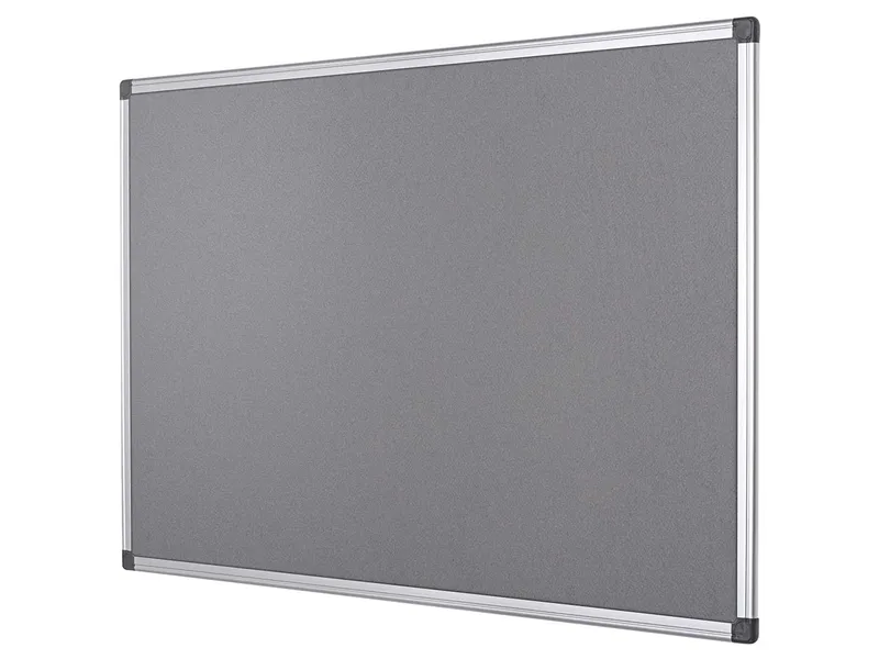 Bi-Office Bi-Office Textil-Pinnwand mit Aluminiumrahmen 60 x 45 cm grau – Produktbild 1 von 2