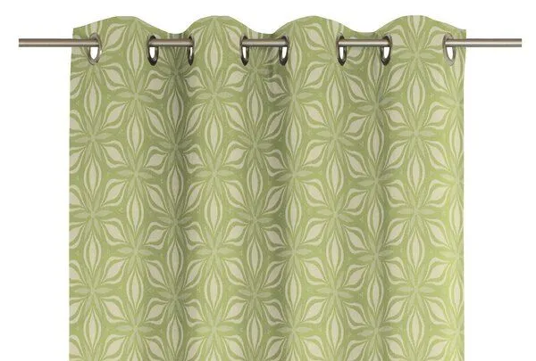 Nature by Adam Nature by Adam Vorhang aus 100% Bio-Baumwolle - Made in Germany - Retro Floret, Hellgrün, – Produktbild 6 von 7