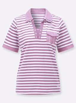 Witt Poloshirt orchidee-weiß-geringelt – Produktbild 1 von 1