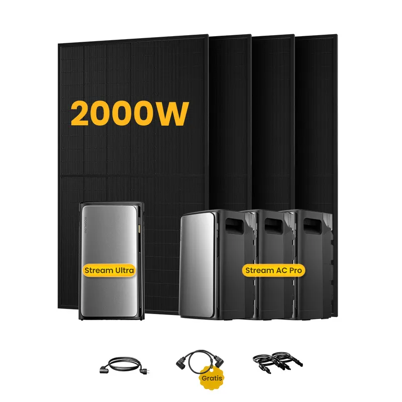 EcoFlow EcoFlow Stream Ultra, All-in-One Speicher für Balkonkraftwerke, mit 4 x 500 Bifaziale Solarmodule, by Powerness - Stream Ultra + 3 x Stream AC Pro | 7680Wh / ohne Zubehör / Standardversand – Produktbild 1 von 1