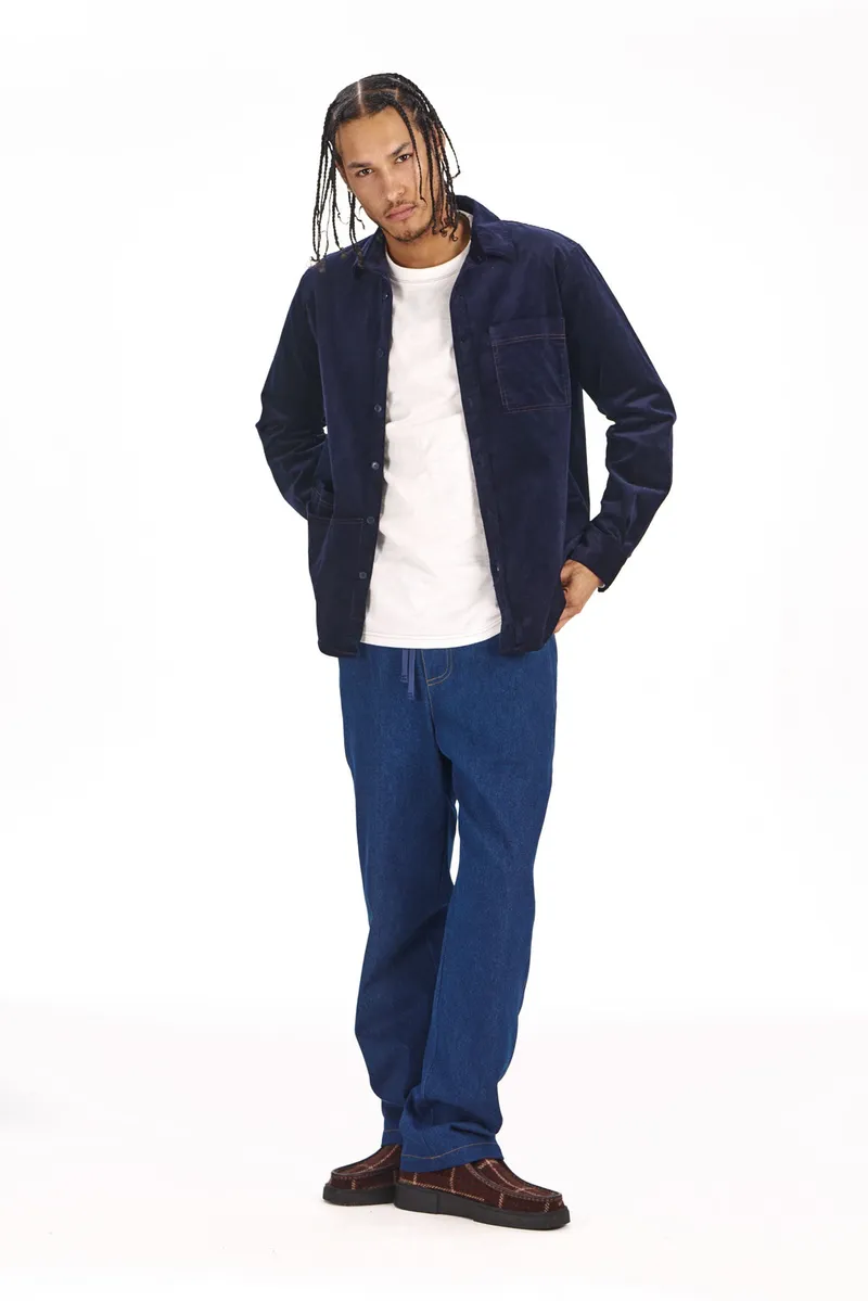 KOMODO KOMODO Herren vegan Overshirt Oscar, Blau, – Produktbild 1 von 2