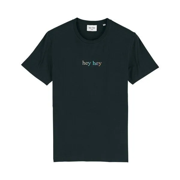 hey hey studios hey hey studios Herren T-Shirt „Rainbow“ schwarz aus Bio-Baumwolle, Schwarz, – Produktbild 2 von 2