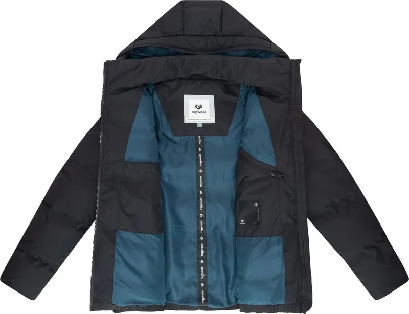 ragwear ragwear Winterjacke Norgos Winter Steppjacke mit Kapuze, Schwarz, – Produktbild 1 von 4