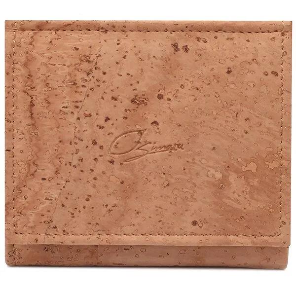 Simaru Simaru Mini Geldbeutel aus Korkleder mit RFID Schutz & Wiener Schachtel, Beige, – Produktbild 1 von 4