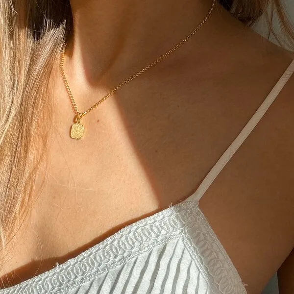 MOANINA MOANINA Kette Coin Aya - 925 Silber/18k Gold Vermeil - 3 Längen, Silber, – Produktbild 3 von 4