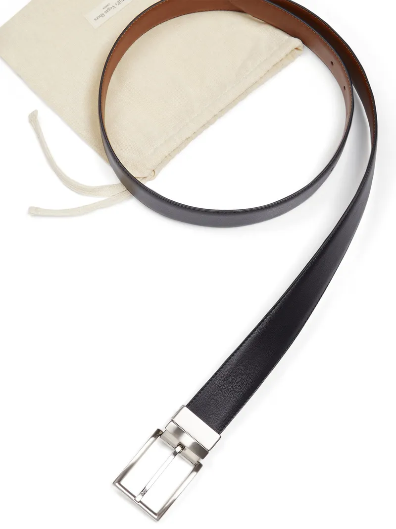 Will's Vegan Store Will's Vegan Store Herren vegan Gürtel Wendbar Schwarz, Schwarz, – Produktbild 2 von 2