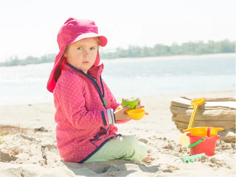 Pickapooh Pickapooh Kinder Sonnenschutz Mütze Legionär UV-60 azalea Gr.52, Pink, – Produktbild 2 von 2