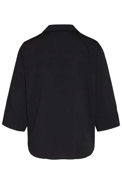 Wunderwerk Wunderwerk Damen Bluse aus Tencel "Revers blouse TENCEL", Schwarz (black 900), – Produktbild 3 von 3