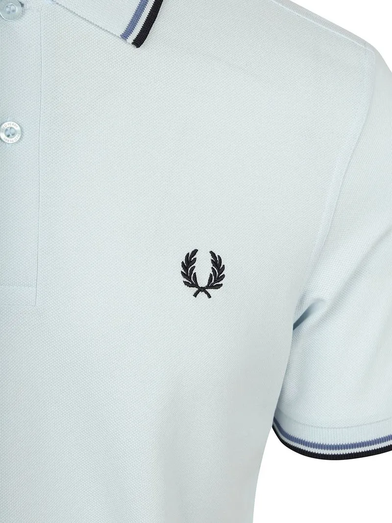 Fred Perry Fred Perry Polo Twin Tipped M3600 Blau 96A - Größe XL, Hellblau, – Produktbild 5 von 5