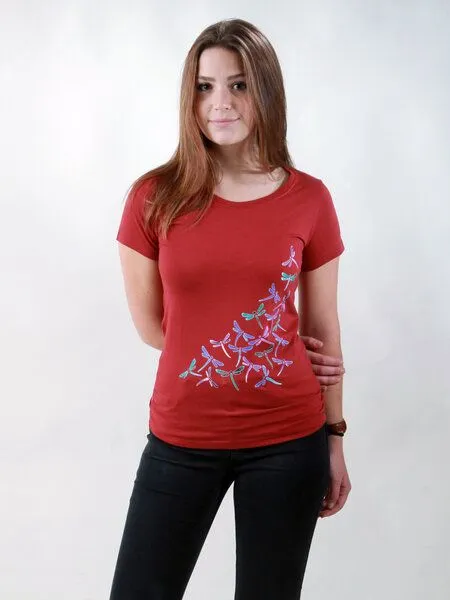 NATIVE SOULS NATIVE SOULS T-Shirt Damen - New Dragonflies, Rot, – Produktbild 1 von 1
