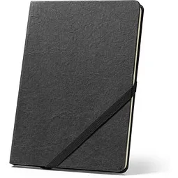hi!dea™ HUXLEY. A5-Notizblock mit Hardcover, hergestellt aus wasserfestem Papier, Schwarz – Produktbild 1 von 1