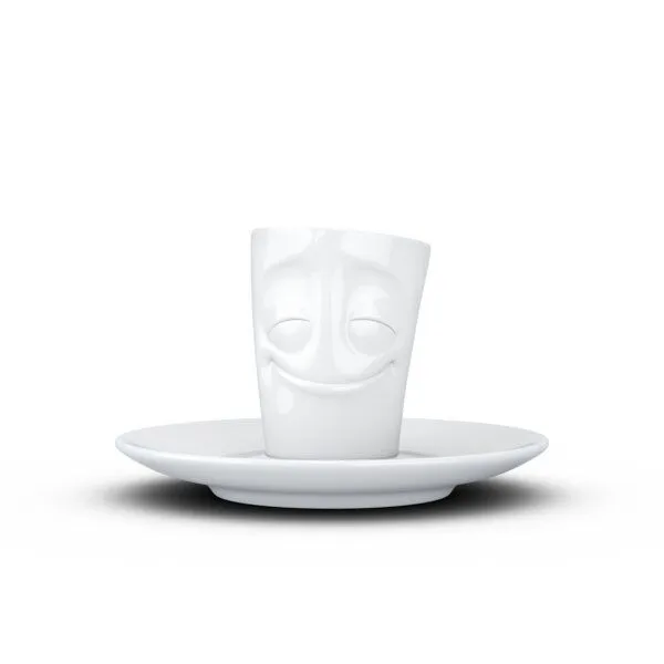FIFTYEIGHT PRODUCTS FIFTYEIGHT PRODUCTS Espresso Mug mit Henkel 80ml - Vergnügt – Produktbild 1 von 3