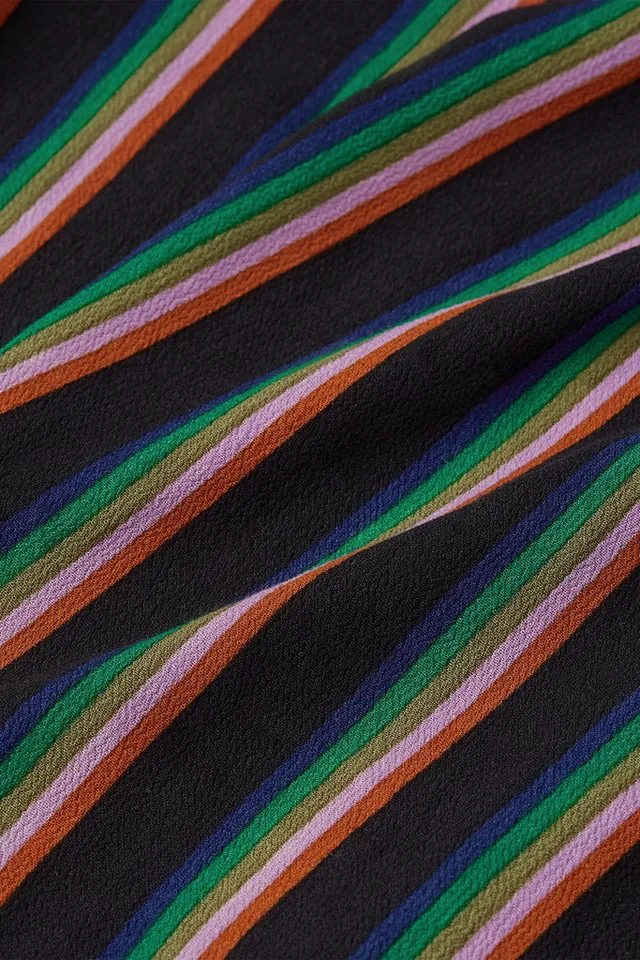 king louie king louie Langarmbluse - Erin Blouse Harley Stripe - Leichte Streifenbluse mit Blusenkragen f, Schwarz, – Produktbild 5 von 5