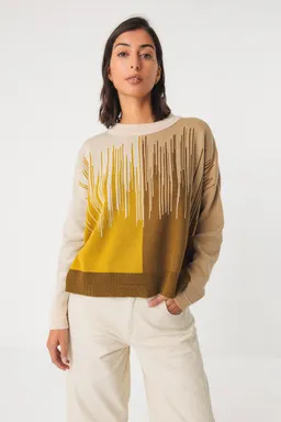 SKFK SKFK Damen vegan Strickpullover Ismene Mehrfarbig – Produktbild 1 von 1