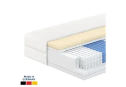 Taschenfederkernmatratze 1000 Federn, 7-Zonen Federkernmatratze, Langlebige Latex-Matratze, AM Qualitätsmatratzen, 24 cm hoch, 90x200 cm – Produktbild 1 von 1
