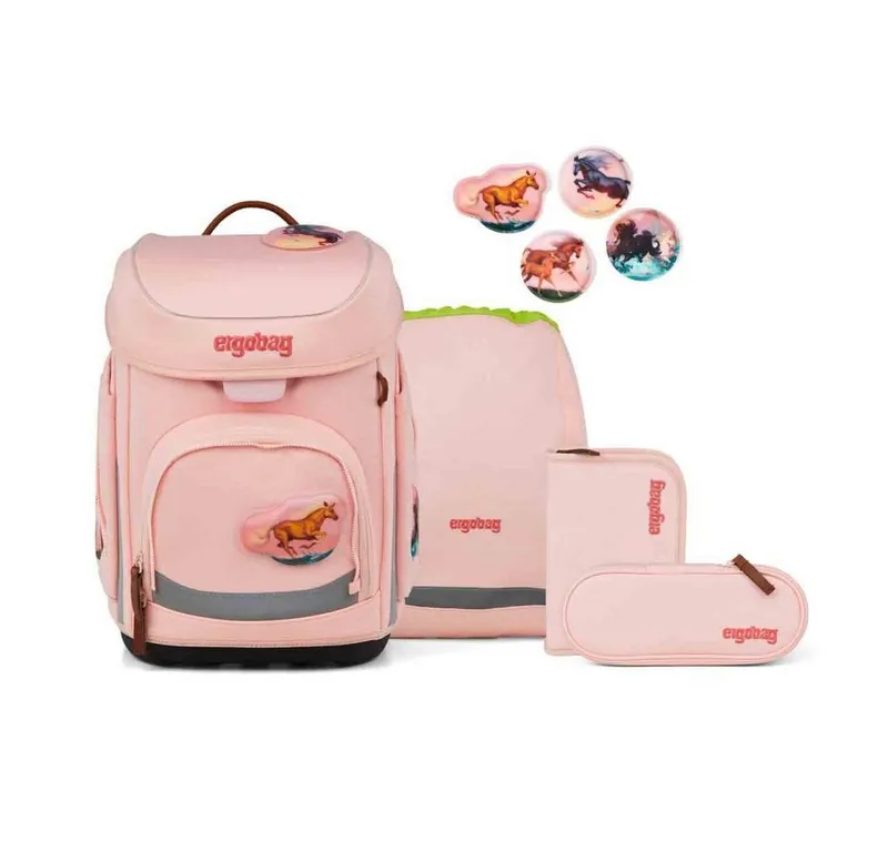 Ergobag Ergobag Schulranzen Cubo (inkl. Etui (befüllt), Schlamperrolle, Sportbeutel und Kletties, 5tlg), Unzähmbär, – Produktbild 1 von 5