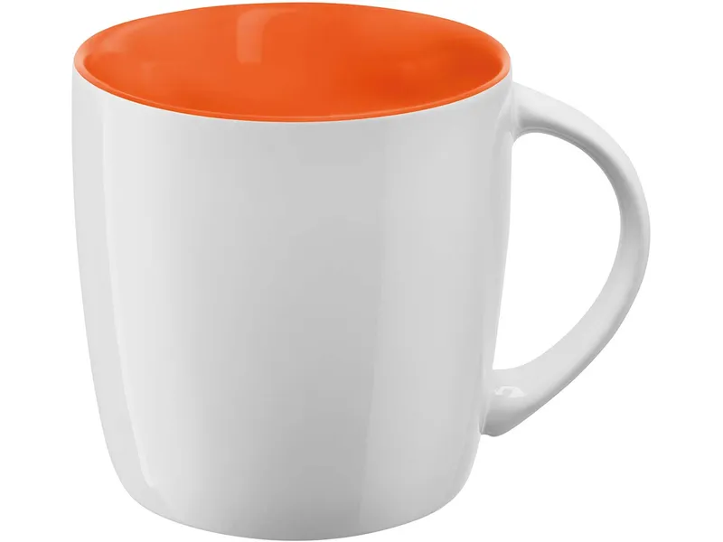 Keramiktasse "ENNIA" weiß/orange – Produktbild 1 von 1