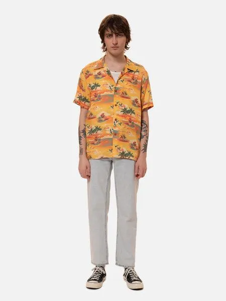 Nudie Jeans Nudie Jeans Hemd Arvid Hawaii, Sunflower (gelb), – Produktbild 1 von 3