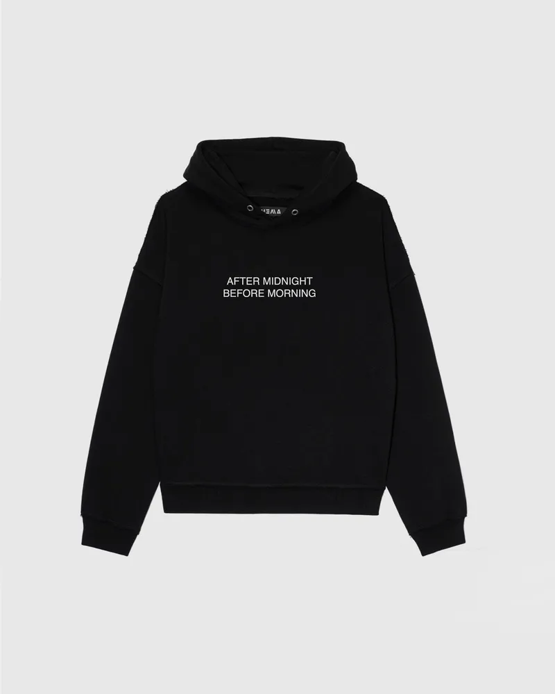 BOHEMA BOHEMA Damen vegan Hoodie Den Ganzen Tag Die Ganze Nacht Schwarz, Schwarz, – Produktbild 1 von 2