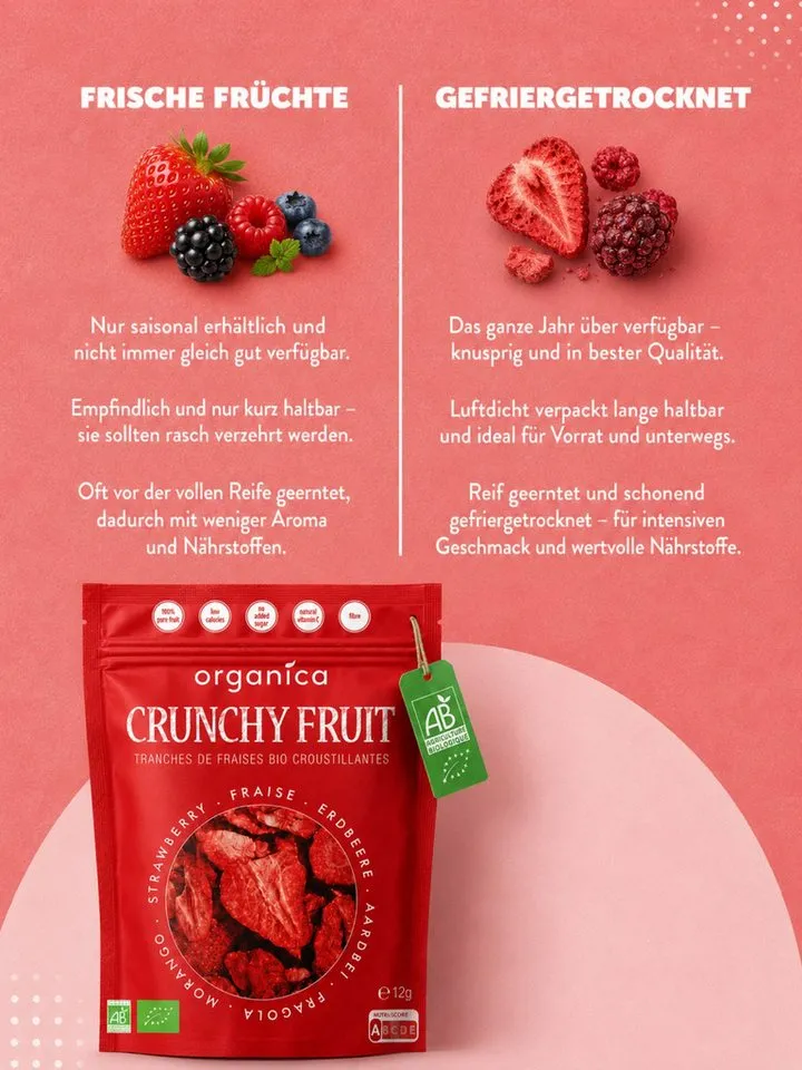 ORGANICA ORGANICA Gefriergetrocknete Bio-Erdbeeren – Produktbild 4 von 5