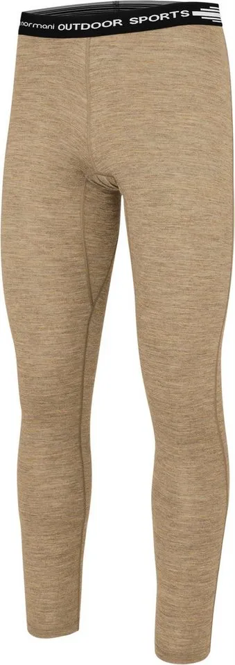 normani Thermounterhose Herren Merino Unterhose Sydney Thermounterhose Ski-Winterhose - Aus Merinowolle, Beige, – Produktbild 3 von 3