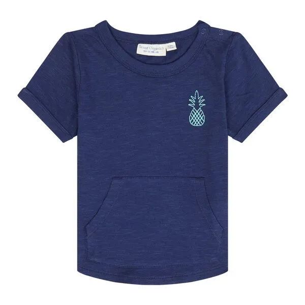 Sense Organics sense-organics Sense Organics Baby T-Shirt mit Kängurutasche Bio Baumwolle, Marine, – Produktbild 1 von 2
