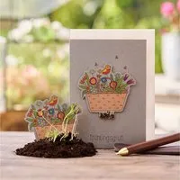 Die Stadtgärtner Die Stadtgärtner Osterkarte "Frühlingsgruß" I Karte zu Ostern oder Frühling I Ostergrußkarte mit Saatgut I Grußkarte "Frohe Ostern" – Produktbild 1 von 1