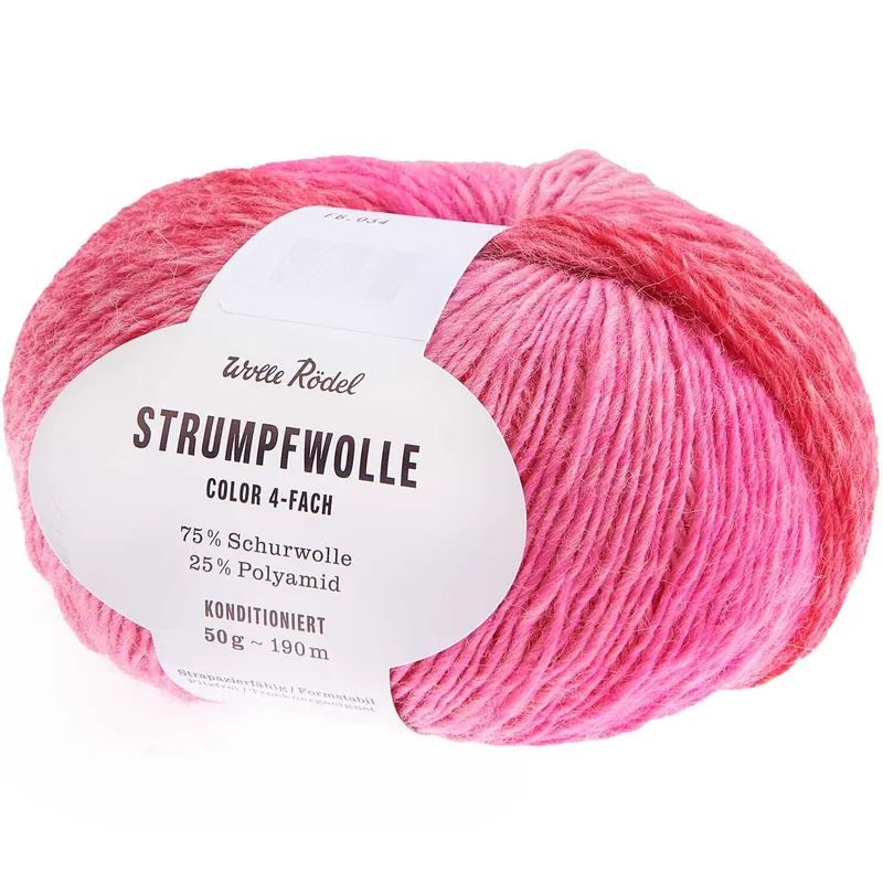 Wolle Rödel Wolle Rödel Strumpfwolle Color Pink Mix, Pink mix, – Produktbild 1 von 1