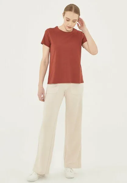 ORGANICATION ORGANICATION Damen Basic T-Shirt aus Bio-Baumwolle, Ginger, – Produktbild 2 von 4