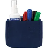 magnetoplan magnetoplan Stifteköcher "ecoAware" MEDIUM 130 x 100 x 60 mm, RC-PET Filz dunkelblau – Produktbild 3 von 3